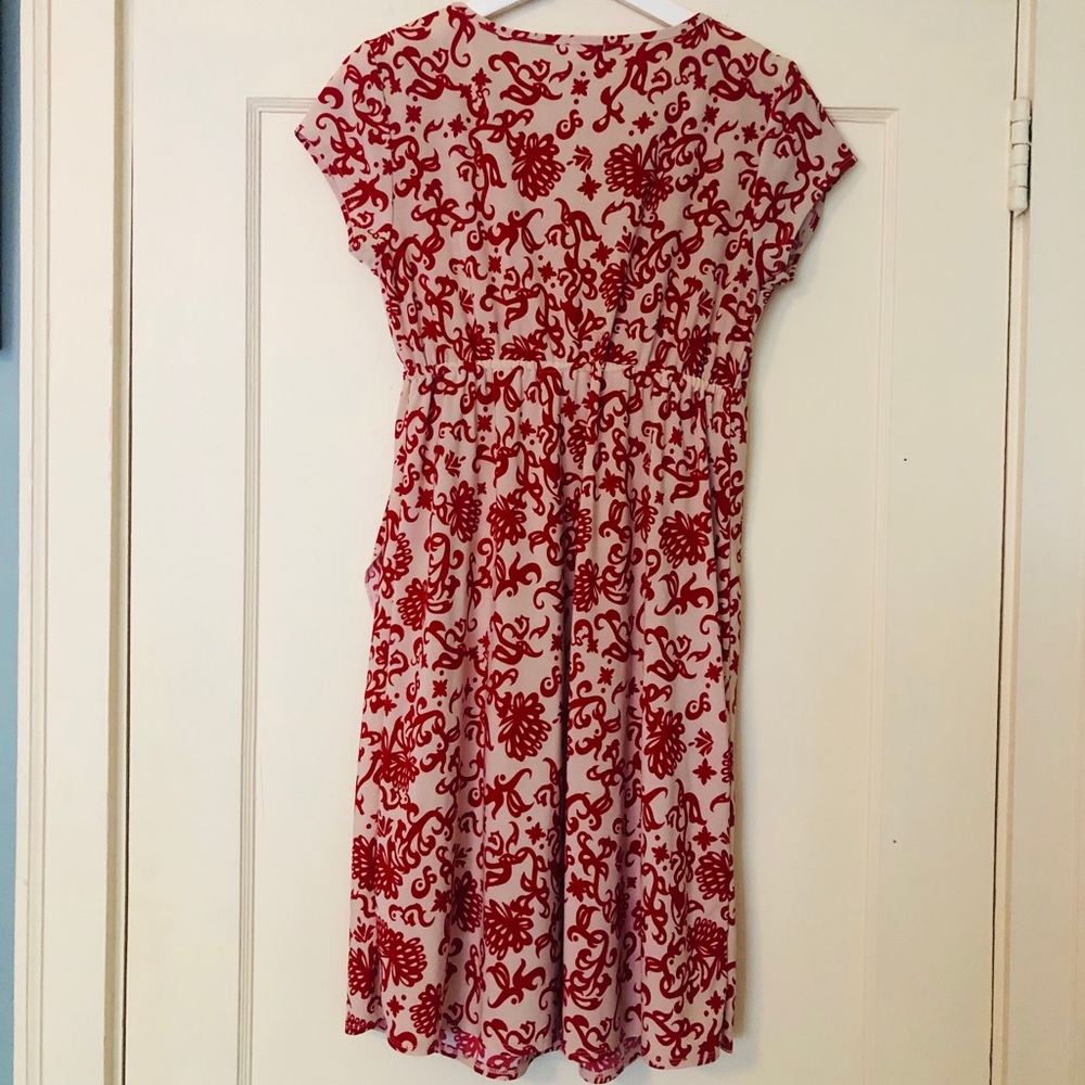 Women Red/White Dress - Picture 2 of 8